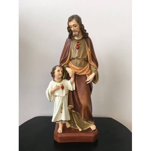St. Joseph 17 Inch With Jesus Statue,St. Joseph Seventeen Inch Statue,17 Inch St. Joseph Statue With Jesus,St. Joseph Saint Statue With Jesus,Seventeen Inch St. Joseph Statue