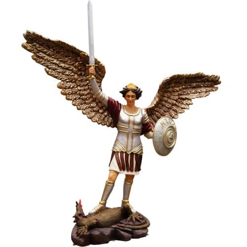 St. Michael Archangel 76 Inch,St. Michael Archangel Seventy Six Inch,St. Michael Archangel Angel Statue,76 Inch St. Michael Archangel,Seventy Six Inch St. Michael Archangel Statue