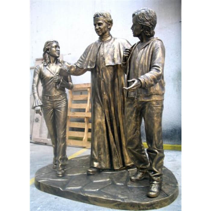 Don Bosco with children 79 Inch, Don Bosco with children Seventy Nine Inch, Don Bosco with children Statue, 79 Inch Don Bosco with children, Seventy Nine Inch Don Bosco with children Statue