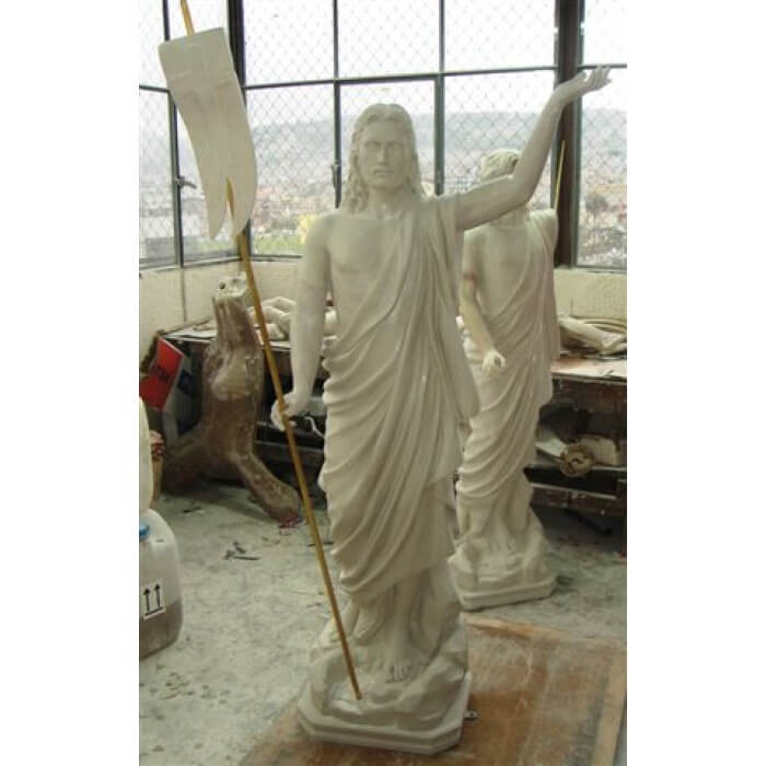 Risen Christ 60 Inch with base & flag,Risen Christ Sixty Inch with base & flag,Risen Christ with base & flag Statue,60 Inch Risen Christ with base & flag Statue