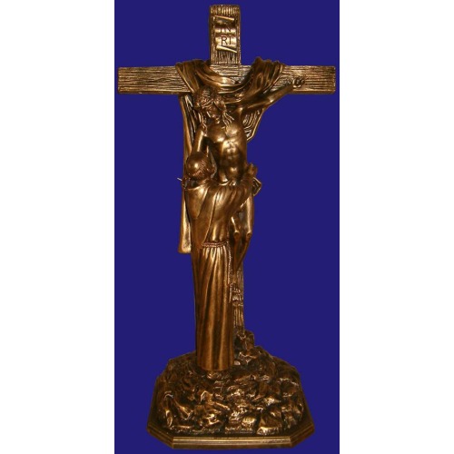 Embrace of St. Francis 39 inch, Embrace of St. Francis Thirty Nine Inch, Embrace of St. Francis Statue, 39 Inch Embrace of St. Francis, Thirty Nine Inch Embrace of St. Francis Statue