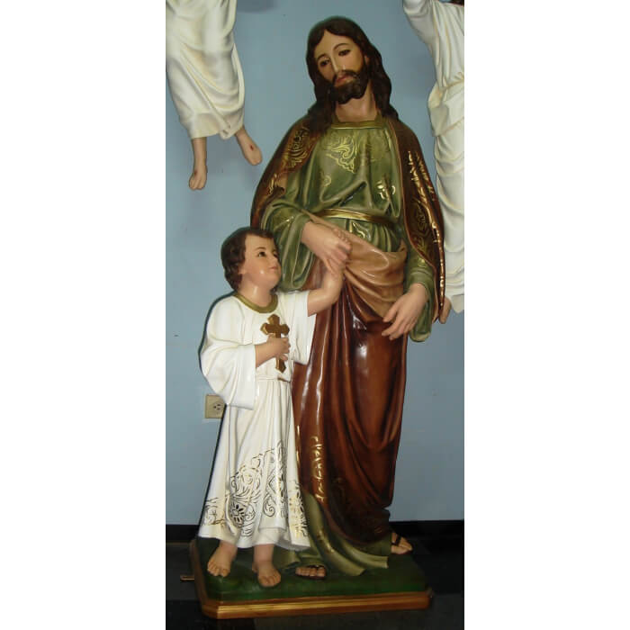St. Joseph 60 Inch with Jesus, St. Joseph Sixty Inch with Jesus, St. Joseph with Jesus, 60 Inch St. Joseph with Jesus, Sixty Inch St. Joseph with Jesus Statue