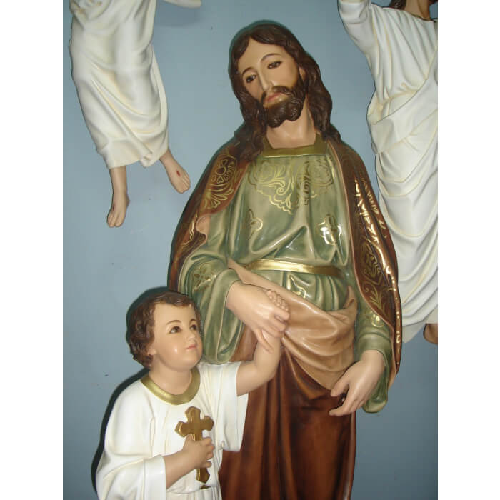 St. Joseph 60 Inch with Jesus, St. Joseph Sixty Inch with Jesus, St. Joseph with Jesus, 60 Inch St. Joseph with Jesus, Sixty Inch St. Joseph with Jesus Statue