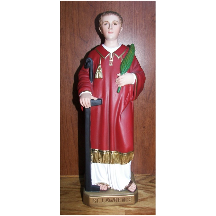 St. Lawrence 12 Inch,St. Lawrence Twelve Inch,St. Lawrence Statue,12 Inch St. Lawrence,Twelve Inch St. Lawrence Statue