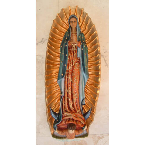Guadalupe 40 Inch plaque Statue, Guadalupe Forty Inch plaque, Guadalupe Virgins Statue, 40 Inch Guadalupe plaque, Forty Inch Guadalupe plaque Statue