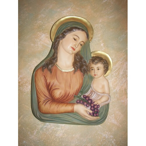 Virgin Child 14 Inch plaque, Virgin Child Forteen Inch plaque, Virgin Child plaque, 14 Inch Virgin Child plaque,  Forteen Inch Virgin Child plaque
