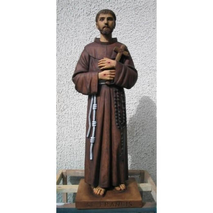 St. Francis 31 Inch , St. Francis Thirty One Inch Statue, St. Francis Saint Statue, 31 Inch St. Francis Statue, Thirty One Inch St. Francis Statue