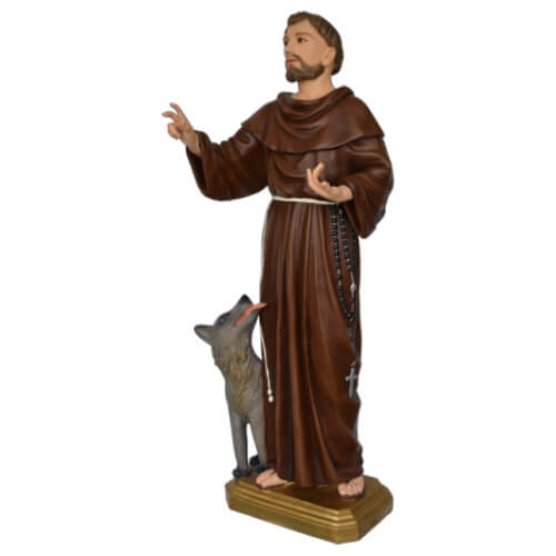 St. Francis 48 Inch with Stigmata , St. Francis Forty Eight Inch Statue, St. Francis with Stigmata Saint Statue, 48 Inch St. Francis Statue, Forty Eight Inch St. Francis with Stigmata Statue