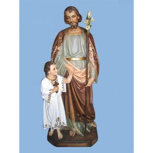 St. Joseph 72 Inch With Jesus Statue, St. Joseph Seventy Two Inch Statue, 72 Inch St. Joseph Statue With Jesus , St. Joseph Saint Statue With Jesus, Seventy Two Inch St. Joseph Statue 