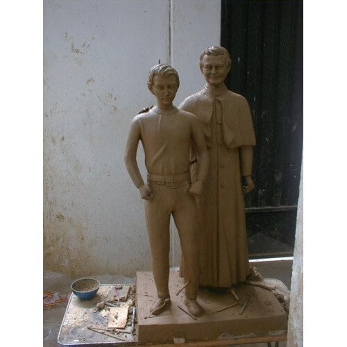 Don Bosco 73 Inch, Don Bosco Seventy Three Inch, Don Bosco Saint Statue, 73 Inch Don Bosco, Seventy Three Inch Don Bosco Statue