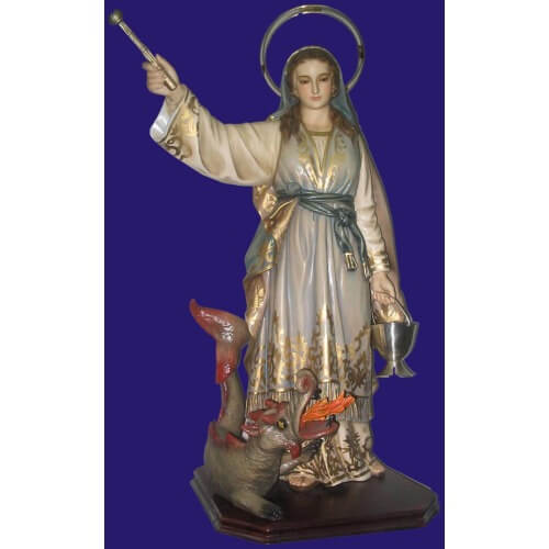 St. Martha 35 Inch, St. Martha Thirty Five Inch, St. Martha Saint Statue, 35 Inch St. Martha Statue, Thirty Five Inch St. Martha Statue