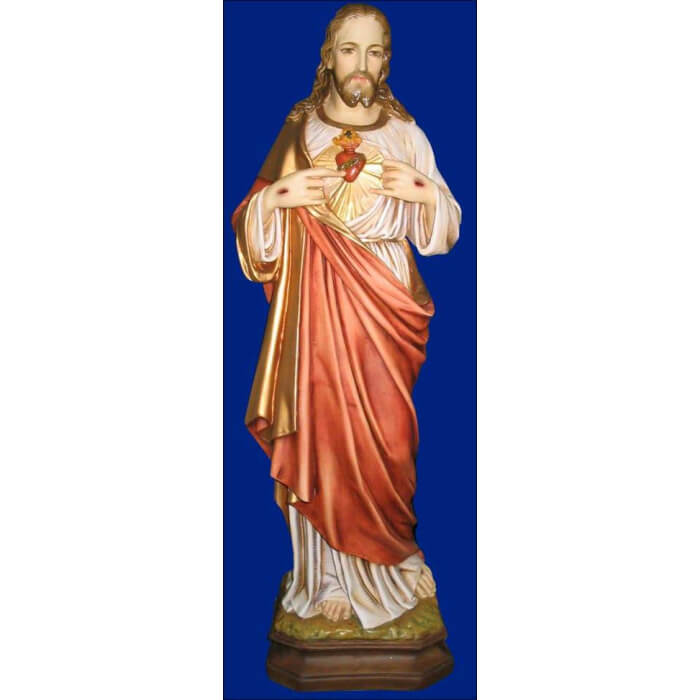 Sacred Heart 25 Inch, Sacred Heart Twenty Five Inch Statue, Sacred Heart Christ Statue, 25 Inch Sacred Heart, Twenty Five Inch Sacred Heart Statue