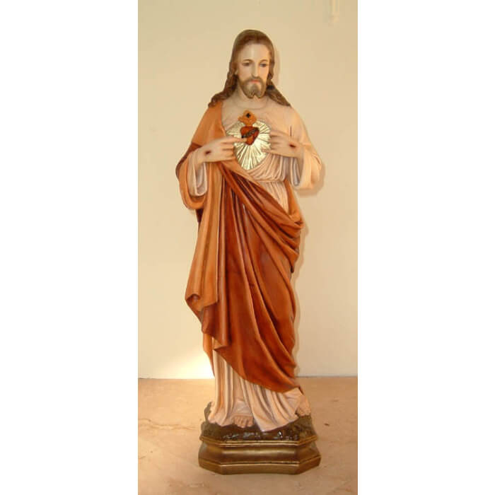 Sacred Heart 25 Inch, Sacred Heart Twenty Five Inch Statue, Sacred Heart Christ Statue, 25 Inch Sacred Heart, Twenty Five Inch Sacred Heart Statue