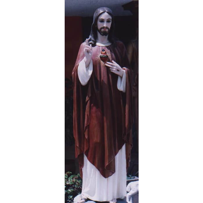 Sacred Heart 59 Inch, Sacred Heart Fifty Nine Inch Statue, Sacred Heart Christ Statue, 59 Inch Sacred Heart, Fifty Nine Inch Sacred Heart Statue