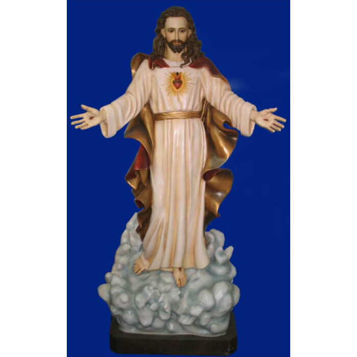 Sacred Heart 88 Inch, Sacred Heart Eighty Eight Inch Statue, Sacred Heart Christ Statue, 88 Inch Sacred Heart, Eighty Eight Inch Sacred Heart Statue