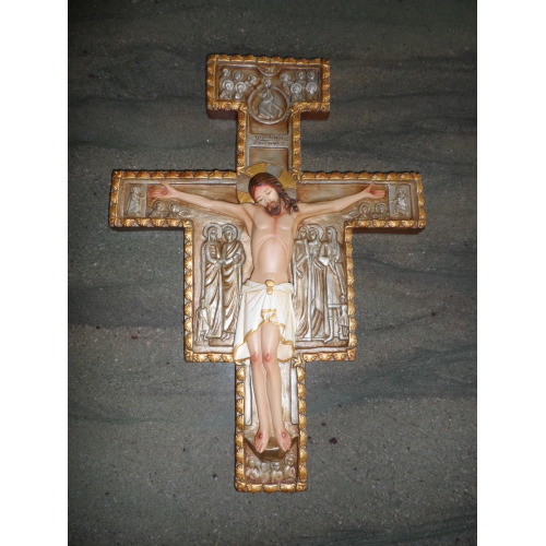 Crucifix 22 Inch San Damiano, Crucifix Twenty Two Inch, Crucifix San Damiano Statue, 22 Inch Crucifix San Damiano, Twenty Two Inch Crucifix San Damiano Statue