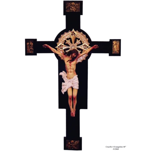 Crucifix 48 Inch Four Apostles, Crucifix Forty Eight Inch Four Apostles, Crucifix Four Apostles Statue, 48 Inch Crucifix Four Apostles, Forty Eight Inch Crucifix Four Apostles Statue