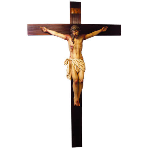 Thirty Three Inch Crucifix alive Passion Statue | Fiat Imports