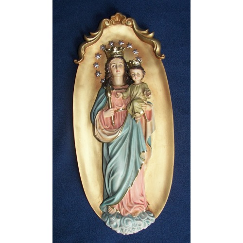 Help of Christians 14 Inch plaque, Help of Christians Forteen Inch, Help of Christians plaque Statue, 14 Inch Help of Christians plaque, Forteen Inch Help of Christians plaque Statue 