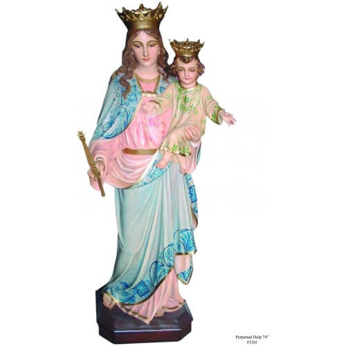 Help of Christians 72 Inch, Help of Christians Seventy Two Inch Statue, Help of Christians Virgins Statue, 72 Inch Help of Christians Statue,  Seventy Two Inch Help of Christians Statue