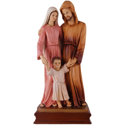 Holy Family 16 Inch, Holy Family Sixteen Inch, Holy Family Cappuccino Statue, 16 Inch Holy Family, Sixteen Inch Holy Family Cappuccino Statue