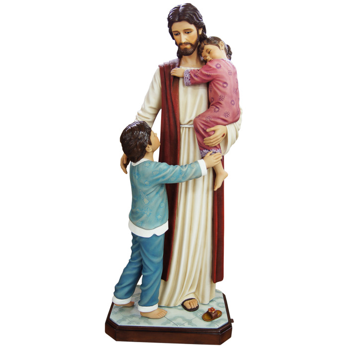 Jesus with Children 48 Inch, Jesus with Children Forty Eight Inch, Jesus with Children Statue, 48 inch Jesus with Children, Forty Eight Inch Jesus with Children Statue