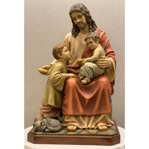 Jesus with Children 36 Inch, Jesus with Children Thirty Six inch, Jesus with Children Statue, 36 Inch Jesus with Children, Thirty Six inch Jesus with Children Statue