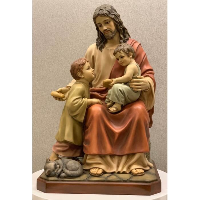 Jesus with Children 36 Inch, Jesus with Children Thirty Six inch, Jesus with Children Statue, 36 Inch Jesus with Children, Thirty Six inch Jesus with Children Statue