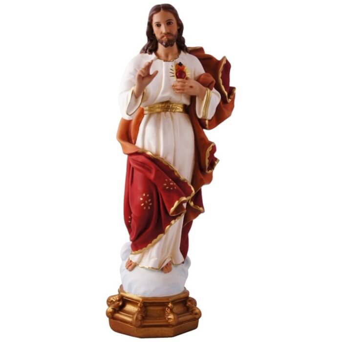 Sacred Heart 18 Inch, Sacred Heart Eighteen Inch Statue, Sacred Heart Christ Statue, 18 Inch Sacred Heart, Eighteen Inch Sacred Heart Statue