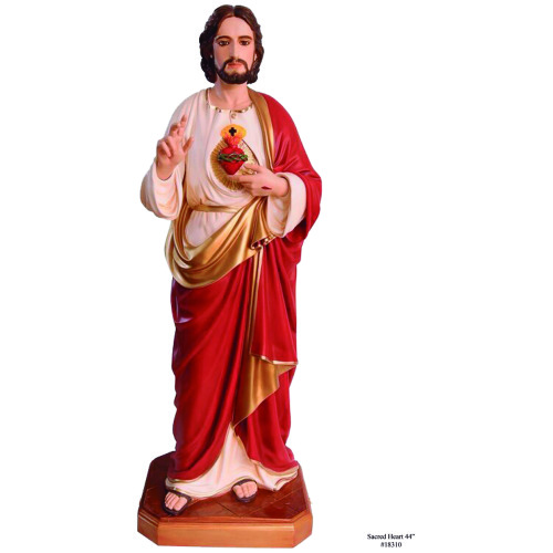 Sacred Heart 44 Inch, Sacred Heart Forty Four Inch, Sacred Heart Statue, 44 Inch Sacred Heart, Forty Four Inch Sacred Heart Statue
