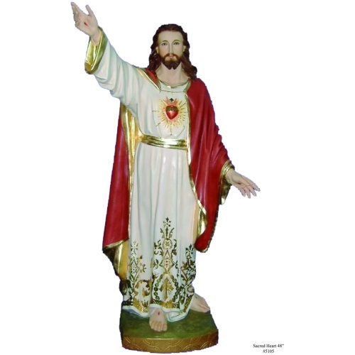 Sacred Heart 48 Inch,Sacred Heart Fourty Eight Inch Statue,Sacred Heart Christ Statue,48 Inch Sacred Heart,Fourty Eight Inch Sacred Heart Statue