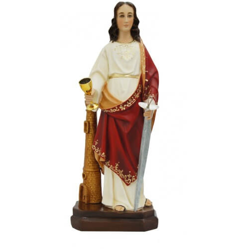 St. Barbara 18 Inch, St. Barbara Eighteen Inch, St. Barbara Saint Statue, 18 Inch St. Barbara, Eighteen Inch St. Barbara Statue