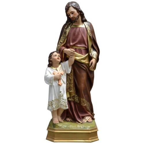 St. Joseph 42 Inch With Jesus Statue, St. Joseph Fourty Two Inch Statue, 42 Inch St. Joseph Statue With Jesus , St. Joseph Saint Statue With Jesus, Fourty Two Inch St. Joseph Statue 