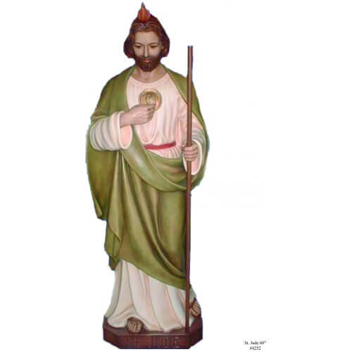 St. Jude 63 Inch,St. Jude Sixty Three Inch Statue,St. Jude Saint Statue,63 Inch St. Jude Statue,Sixty Three Inch St. Jude Statue