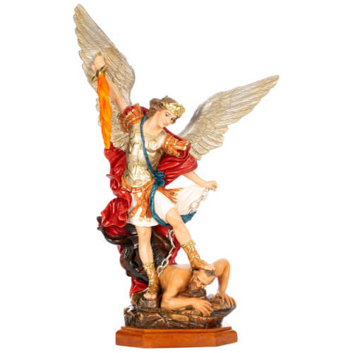 St. Michael Archangel 14 Inch, St. Michael Archangel Fourteen Inch, St. Michael Archangel Angel Statue, 14 Inch St. Michael Archangel, Fourteen Inch St. Michael Archangel Statue