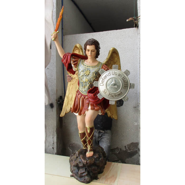 St. Michael Archangel 60 Inch with dragon, St. Michael Archangel Sixty Inch with dragon Statue, 60 Inch St. Michael Archangel with dragon Statue, Sixty Inch St. Michael Archangel with dragon Statue, St. Michael Archangel with dragon Statue