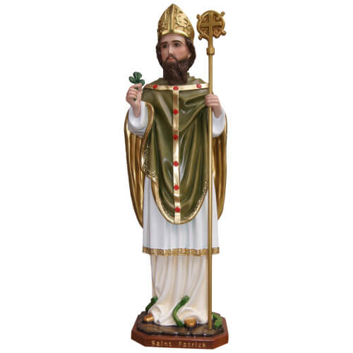 St. Patrick 33 Inch, St. Patrick Thirty Three Inch, St. Patrick Statue, 33 Inch St. Patrick, Thirty Three Inch St. Patrick Statue