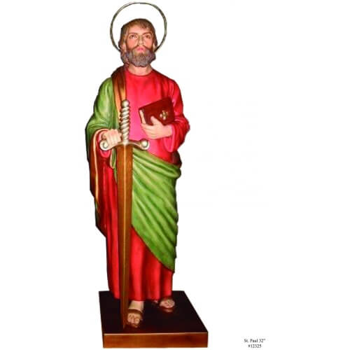 St. Paul 32 Inch, St. Paul Thirty Two Inch, St. Paul Statue, 32 Inch St. Paul, Thirty Three Inch St. Paul Statue