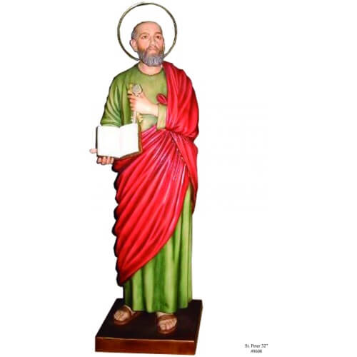 St. Peter 32 Inch,St. Peter Thirty Two Inch,St. Peter Statue,32 Inch St. Peter,Thirty Two St. Peter Statue