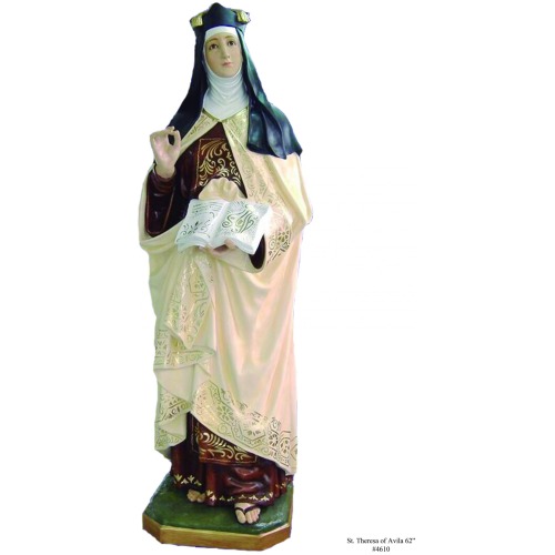 St. Therese of Avila 61 Inch,St. Therese Sixty One Inch Saint,St. Therese Saint Statue,61 Inch St. Therese Statue,Sixty One Inch St. Therese of Avila Statue