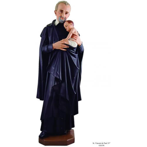 St. Vincent de Paul 32 Inch, St. Vincent de Paul Thirty Two Inch, St. Vincent de Paul Statue, 32 Inch St. Vincent de Paul, Thirty Two Inch St. Vincent de Paul Statue