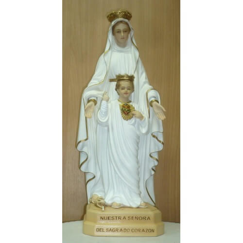 Virgin of the Sacred Heart 17 Inch, Virgin of the Sacred Heart Seventeen Inch, Virgin of the Sacred Heart Statue, 17 Inch Virgin of the Sacred Heart, Seventeen Inch Virgin of the Sacred Heart Statue