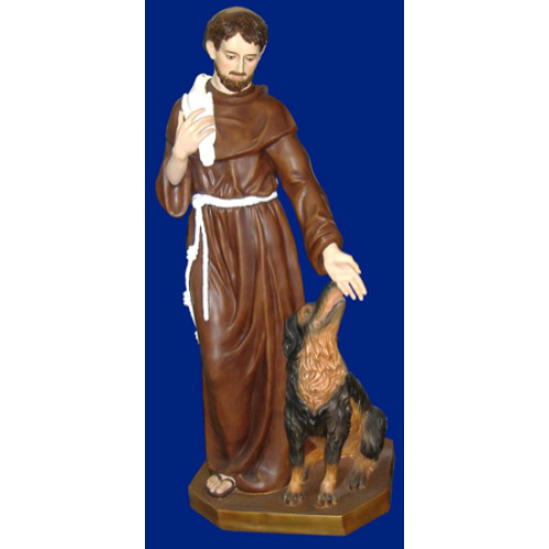 St. Francis 60 Inch with dog,St. Francis Sixty Inch with dog,St. Francis with dog Statue,60 Inch St. Francis with dog,Sixty Inch St. Francis with dog Statue